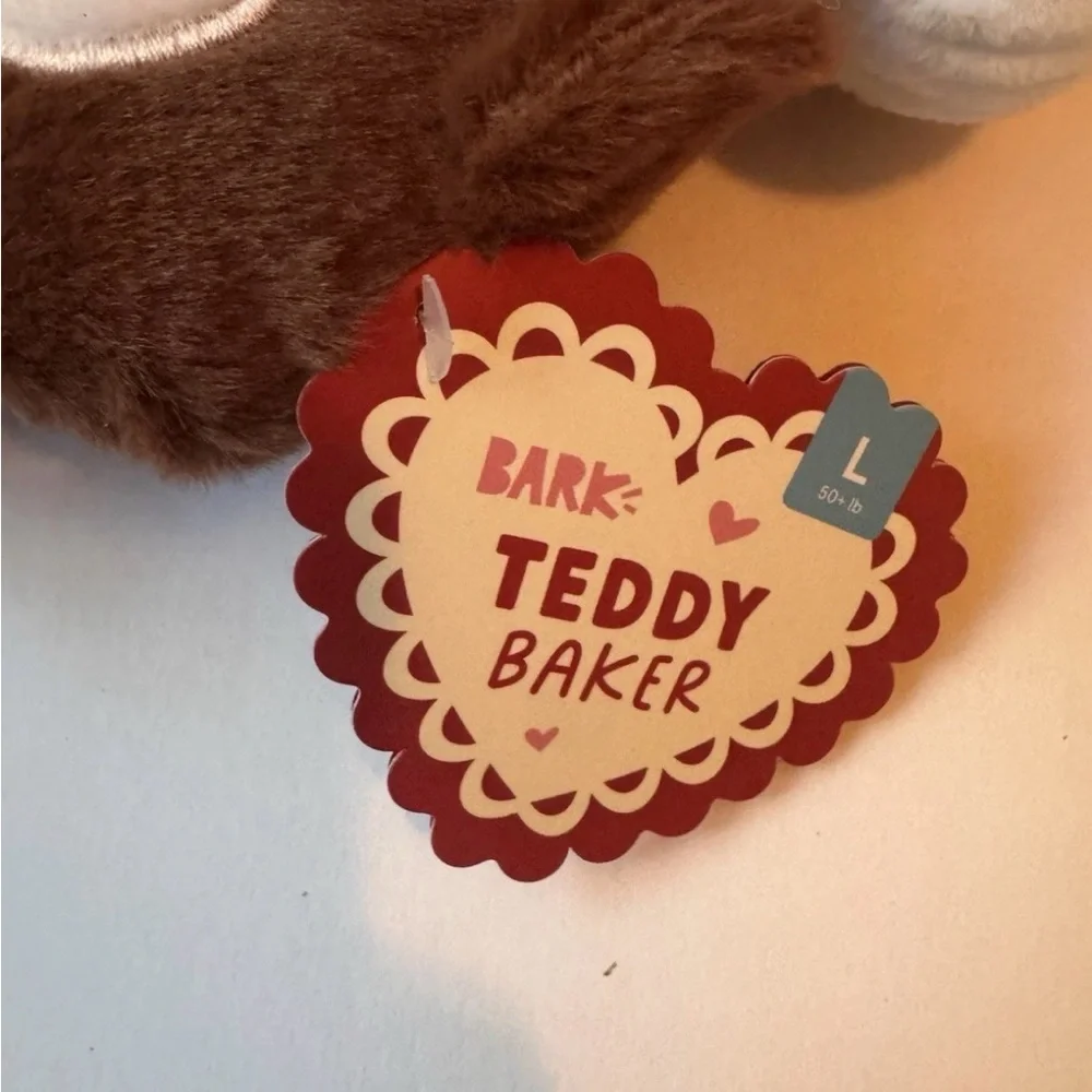 Bark Box Teddy Baker Stuffed Plush Dog Toy Large 50+ Lbs Crinkle Squeak NEW